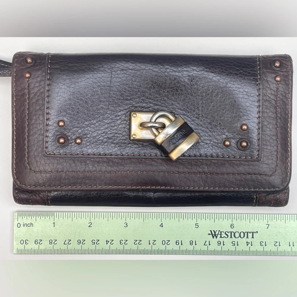 Chloe wallet Paddington lock Leather brown - Picture 16 of 16